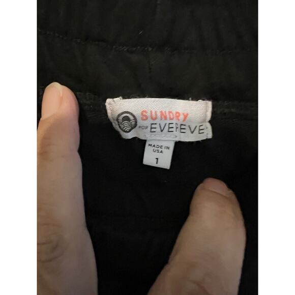 SUNDRY for Evereve Women Black Everyday Jogger Sweatpants 1 Small Comfortable - Picture 5 of 7